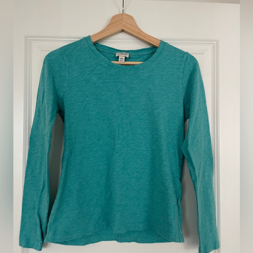 Turquoise J. Crew Long Sleeve Tee Size XS